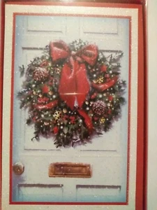 American Greetings Christmas Cards 16 Cards & Envelopes Wreath - Picture 1 of 2