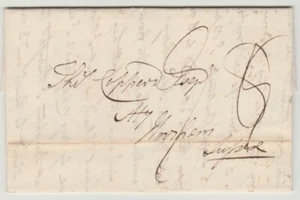 Rye mileage mark on GB pre-stamp 1821 entire Rye to Horsham - Picture 1 of 5
