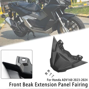 Front Beak Extension Nose Panel Fairing For Honda ADV 160 2023-2024 Black - Picture 1 of 13