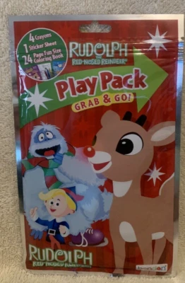Bendon Rudolph The Red-Nosed Reindeer Play Pack Grab & Go Party Favor - Novo na embalagem - Imagem 1 de 2