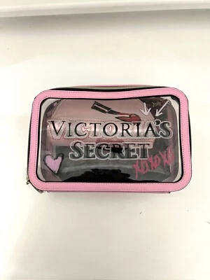 Victorias Secret 化妆品化妆盒粉色三件套带内部包全新!🔥 — 第 1/3 张图片