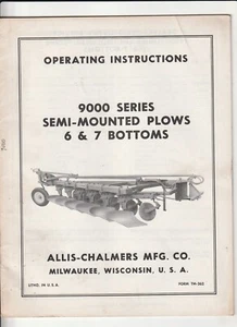 Arados semimontados manuales de operación Allis-Chalmers 9000 series 6 y 7 inferiores - Imagen 1 de 3