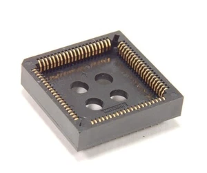Lot of 2 - Mill-Max - 5-418-2 – PLCC IC Sockets, Thru-Hole 0.100” Gold, New - Picture 1 of 8