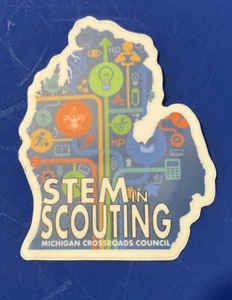 Michigan Crossroads Council Stem In Scouting Sticker - Picture 1 of 1