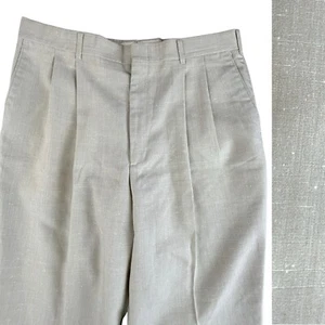 Vintage Haggar Pants Men's 35x 31 Pleated Slacks USA Made Preppy Golf Trousers - Picture 1 of 15