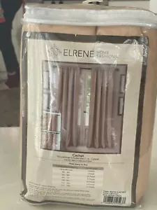 Elrene Home Fashion Window Curtain 3 in 1 Panel 52inx 84in large. Caramel color - Picture 1 of 12