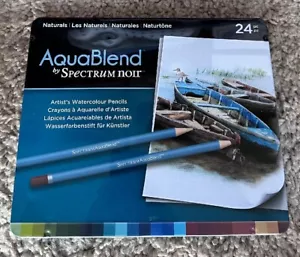 'Naturals' 24 Piece Aquablend Watercolor Colored Pencils By Spectrum Noir - Picture 1 of 2