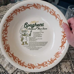 Vintage 1983 Spaghetti Bolognese Recipe SERVING BOWL Italian Classics ROYAL USA - Picture 1 of 14