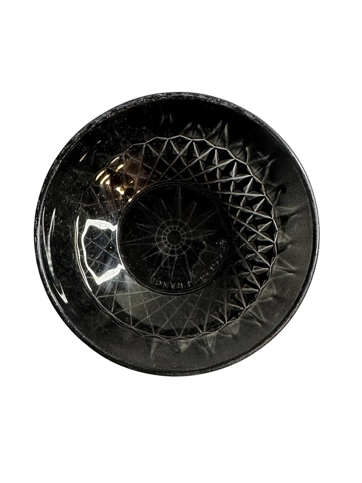 Arcoroc Прессованная Стеклянная Чаша Дым Серый Звездопад Бриллиантовый Узор Сделано во Франции - Изображение 1 из 4