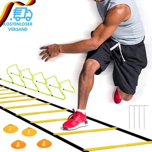 Agility Training Koordinationsleiter Markierungshütchen Fußball Hürden Set DHL, - Bild 1 von 22