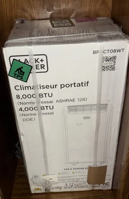BLACK+DECKER BPACT08WT 8000 BTU Portable AC Air Conditioner, 400 Sq Ft, White - Image 1 of 2