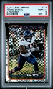 2024 Topps Chrome Audric Estime #222 X-Factor PSA 10 - Imagen 1 de 2