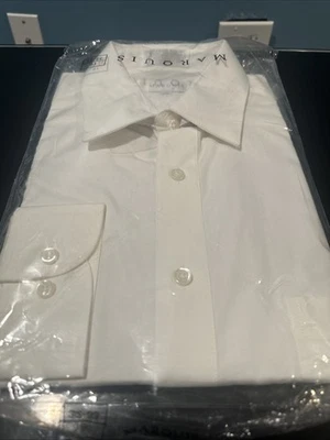 Camisa de vestir Marquis para hombre - Marfil - 16. 32-33 NUEVO Foto 1 de 4