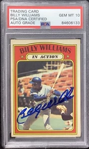 Billy Williams Signed 1972 Topps #440 Baseball Card Cubs HOF PSA/DNA Auto Gem 10 - Picture 1 of 2