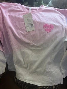 Fabletics Top Damen groß rosa Ombre Fitnessstudio Laufen Yoga Langarm Neu mit Etikett - Bild 1 von 7