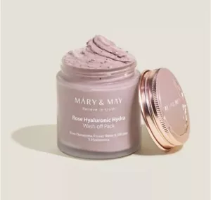 Mary & May Rose Hyaluronic HydraWash Off Face Mask Pack 4.4 oz NEW Korean beauty - Picture 1 of 5