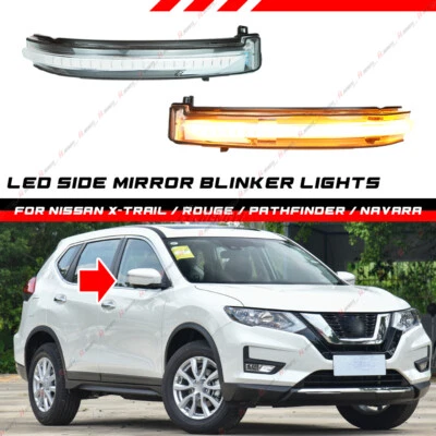 Lámparas de señal de giro de espejo lateral dinámico para Nissan Rogue Pathfinder 2017-2020 Foto 1 de 4