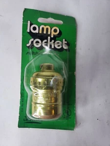 LEVITON Switchless Lamp Socket Brass Finish 800-9347 - Picture 1 of 2