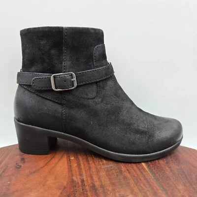 Botas Dansko Cagney para mujer 36/5,5 negras cuero cómodo hebilla botines al tobillo Foto 1 de 4