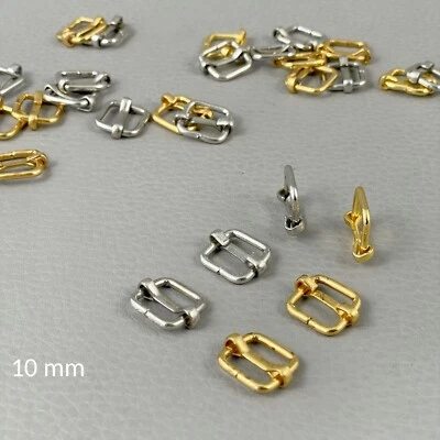 Boucle coulissante métal sangle 10 mm aspect argenté ou doré tarif dégressif - Photo 1/2