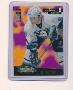 96-97 COLLECTOR'S CHOICE YOU CRASH THE GAME GOLD VS HARTFORD TEEMU SELANNE #C19 - Foto 1 di 1