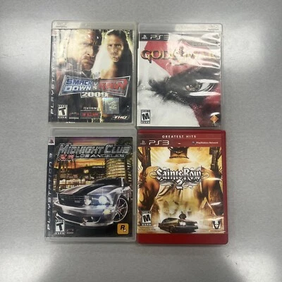 Lote PS3 | God Of War | Saints Row 2 | WWE Smackdown Vs Raw 09 | Midnight Club LA Foto 1 de 3