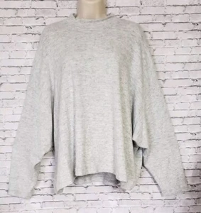 H&M Gray Heathered Sweater Womens Large Long Sleeve Soft Cozy - Picture 1 of 14