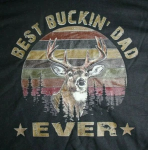 BEST BUCKIN' DAD EVER Hoodie Sweatshirt, 2XL, Black - Picture 1 of 6