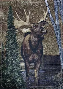 Neue Gobelin Panel Elch ca. 12' x 17" Stück/Platte - Bild 1 von 4