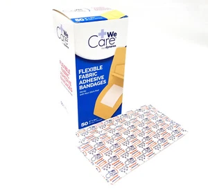 First Aid Adhesive Bandages 2" x 4-1/2" X-Large Flexible Fabric - Dynarex - Picture 1 of 6