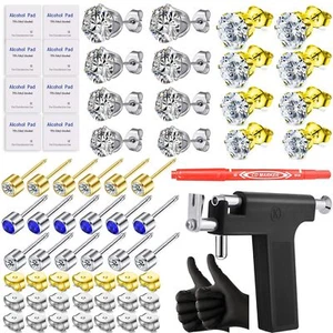 Self Ear Piercing Gun Kit-Professional Salon and Home Use Peircings Gun Tools Ki - Picture 1 of 6