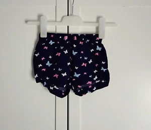 Jersey Short , Gummibund, Gr. 116, Dunkelblau bunten Schmetterlingen, Top - Bild 1 von 3