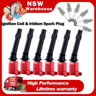 Ignition Coil，Iridium Spark Plug Pack For Ford Falcon Territory BA BF SX SY 4.0L - image 1 of 4