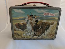 FANTASTIC VINTAGE BRAVE EAGLE LUNCHBOX and THERMOS NICE 1957