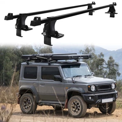 Portabicicletas de carga con barras transversales de techo superior de 54" con bloqueo para Suzuki Samurai JL Foto 1 de 4