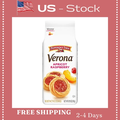 Galletas con huella digital de frambuesa de albaricoque Verona, 6,75 oz. Bolso Foto 1 de 4