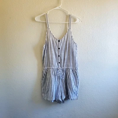 Pantalones Cortos Mamelucos Antiguos Azul Marino y Blanco a Rayas Verano Playa Diversión Foto 1 de 4