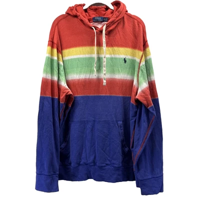 Polo Ralph Lauren Women's Rainbow Hooded Sweatshirt XXL Lightweight Soft Cotton - Image 1 of 4