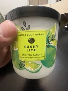 Stck. 1 SUNNY LIME" 3-Docht Duftkerze von Bath Body Works 14,5 Unzen Neu im Karton - Bild 1 von 3