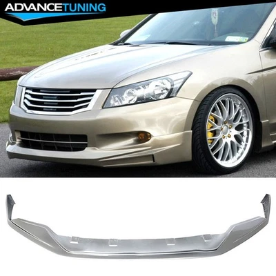 Fits 08-10 Honda Accord Sedan Mugen Front Bumper Lip PU #NH700M Alabaster Silver Foto 1 de 3