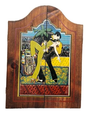 Estante de gabinete de madera grande vintage con puertas estuche de música retro almacenamiento de baile 22x16 Foto 1 de 4