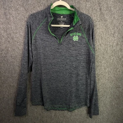 Pullover Colosseum Notre Dame XL gris verde 1/4 cremallera para mujer Foto 1 de 4