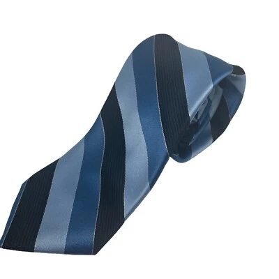 Corbata Oleg Cassini Para Hombre Azul Ombre Rayas Seda Foto 1 de 4
