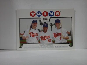 2008 Topps Classic Combos Justin Morneau Johan Santana Joe Mauer #287 HOF - Picture 1 of 2