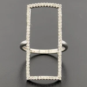 9ct White Gold 0.33ct Diamond Cluster Cocktail Ring K 1/2, P Hallmarked - Picture 1 of 9