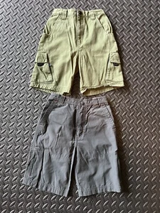 Dillard’s Class Club Shorts - Size 7 - Children Kids Boys - Gray & Army Green - Picture 1 of 4