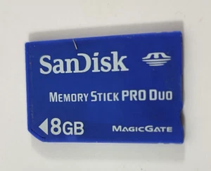 SanDisk Carte Memoire Memory stick Pro Duo 8 Gb pour console Sony PSP - Picture 1 of 2