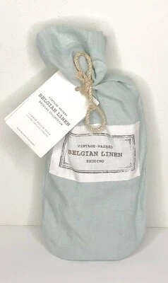 Hardware de restauración vintage lavado lino belga farsa lumbar luz plata salvia Foto 1 de 4