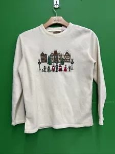 Christmas Carol Cream SZ S Christmas Sweater (Flaws) - Picture 1 of 7