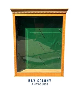 ANTIQUE VICTORIAN TIGER OAK DISPLAY CASE OR RIFLE SHOWCASE WITH RARE ACCESS DOOR - Picture 1 of 16